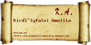 Királyfalvi Amelita névjegykártya